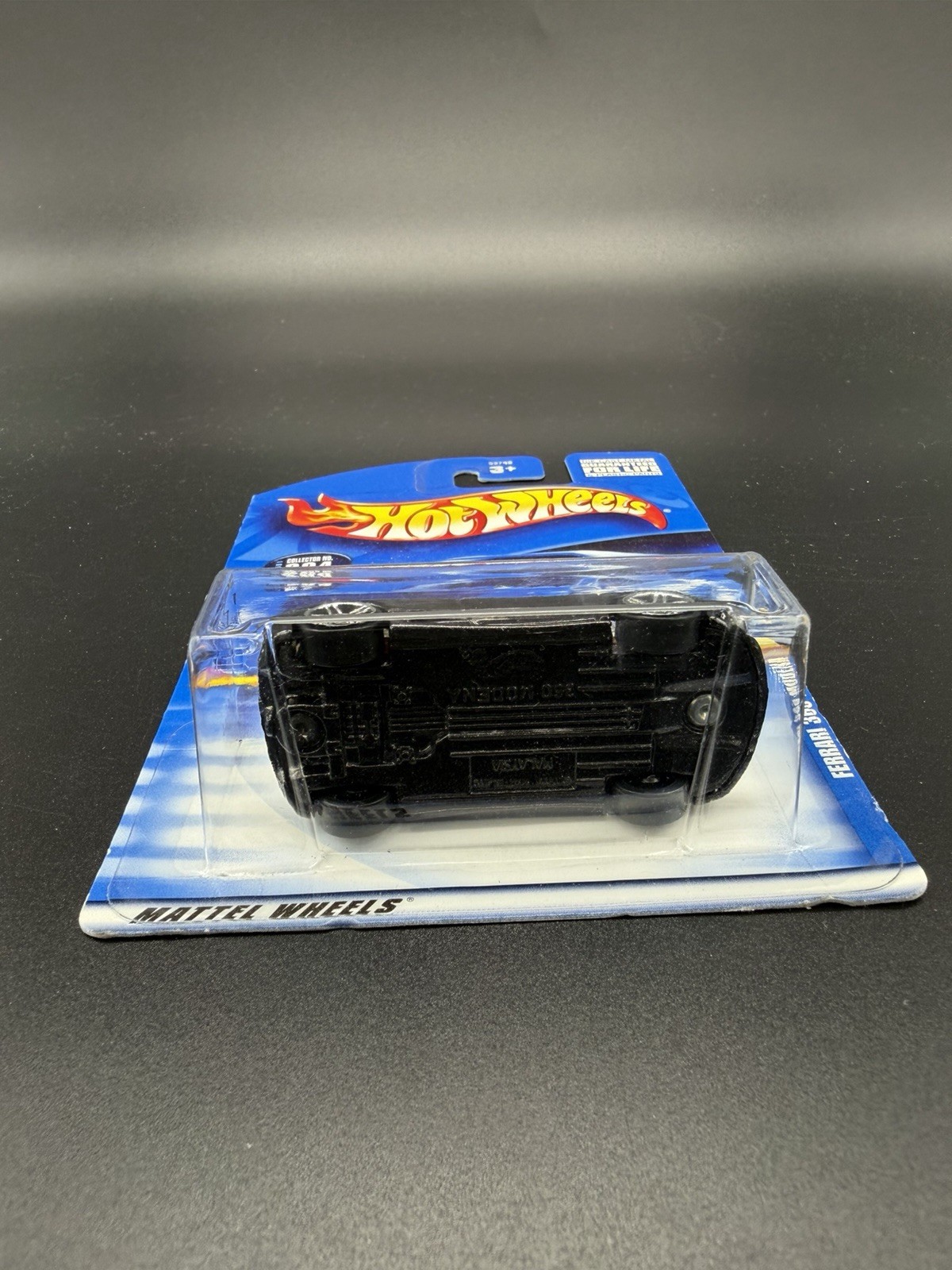 Hot Wheels Ferrari 360 Modena Black Tan 204 Vintage 2001 Blue Card NIP