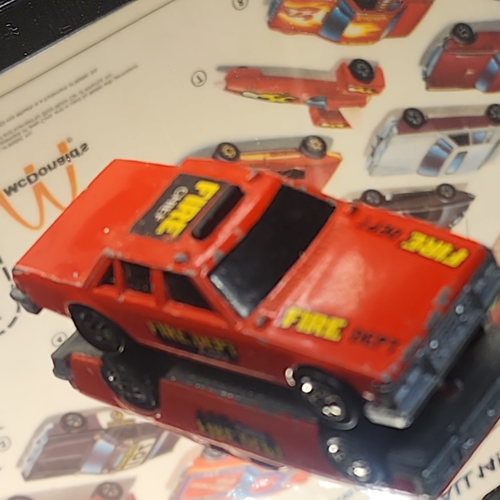 Hot Wheels Mattel 1983 Crack Ups Fire Smasher Chief Fire Dept Car Red Hong Kong