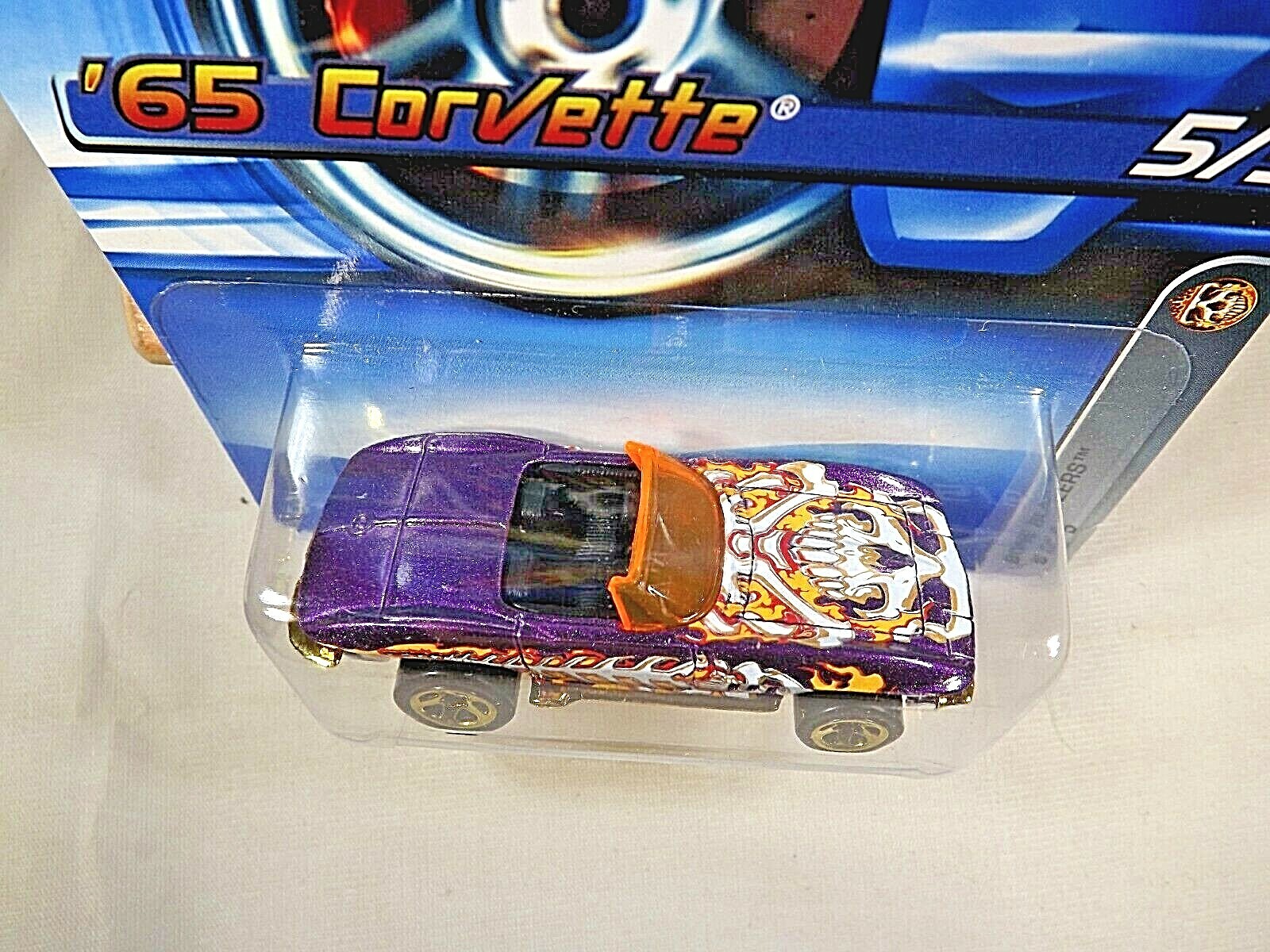 2006 Hot Wheels #85 Bone Blazers 5/5 ’65 CORVETTE Purple Variant w/Gold 5 Spokes