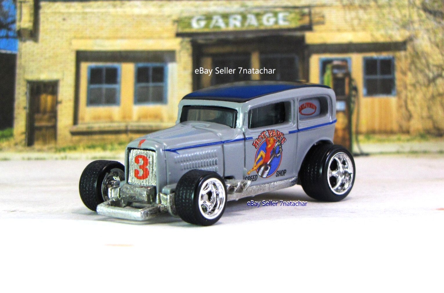 Ford Garage 1932 Flathead Hot Rod Shop Parts Delivery Pinup Art Truck Model