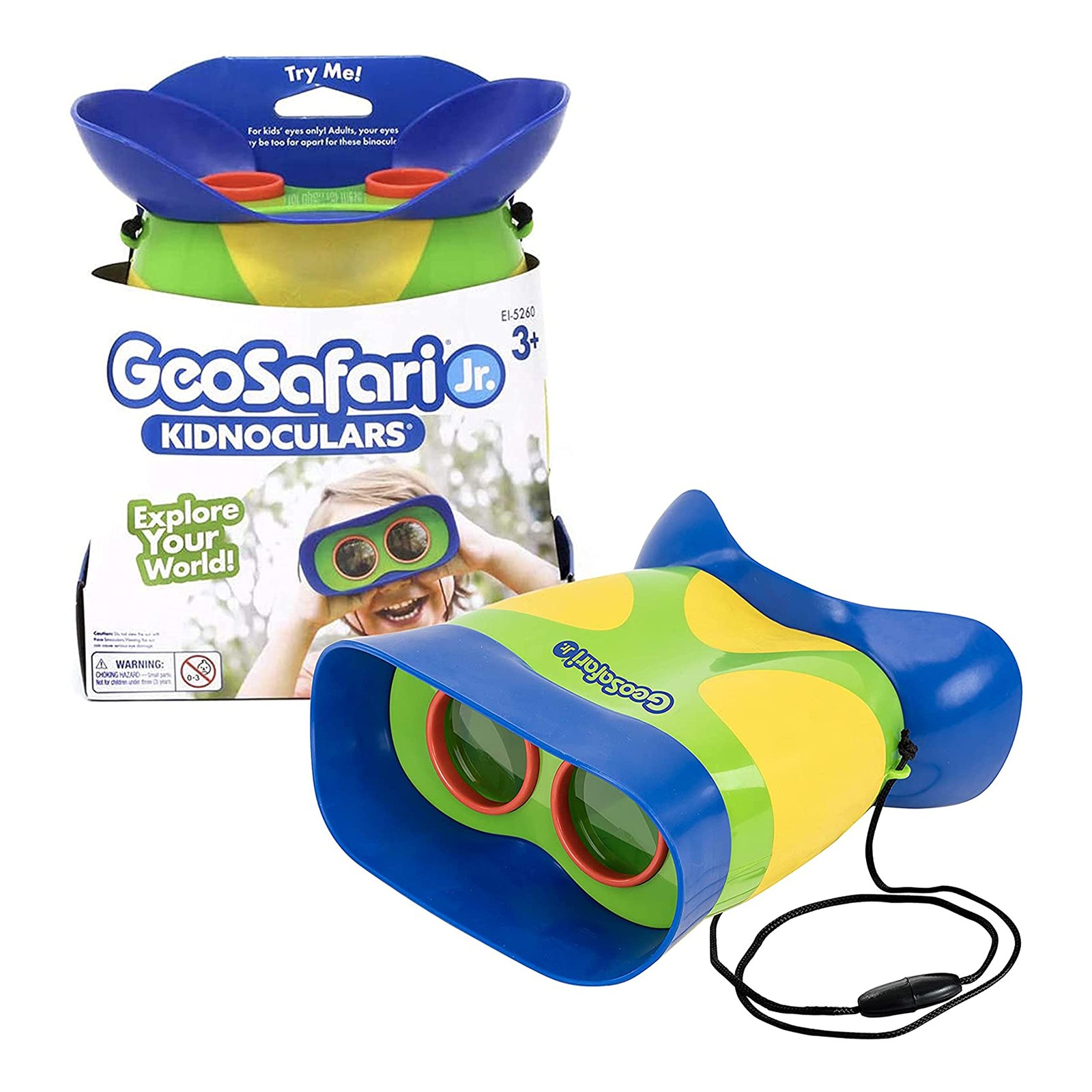 GeoSafari Kidnoculars Toy Binoculars for Kids, Outdoor Toys for Kids Ages 48…