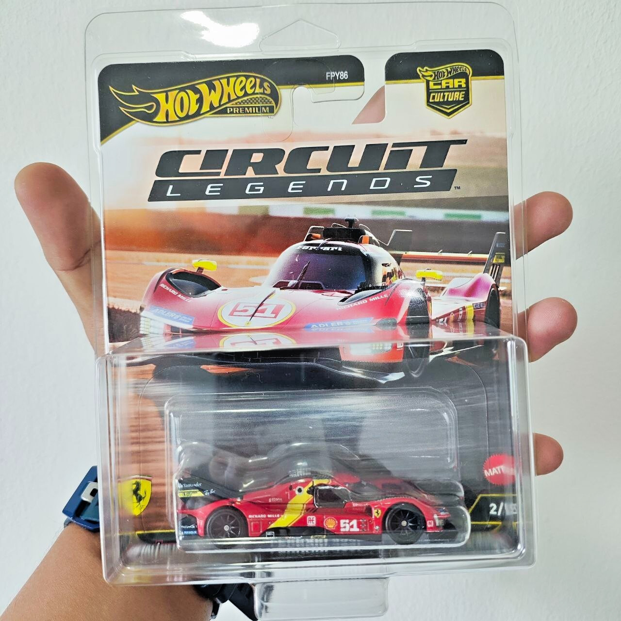 [ReadyStock] Hot Wheels Premium Ferrari 499P Circuit Legends 2/5 with Protector