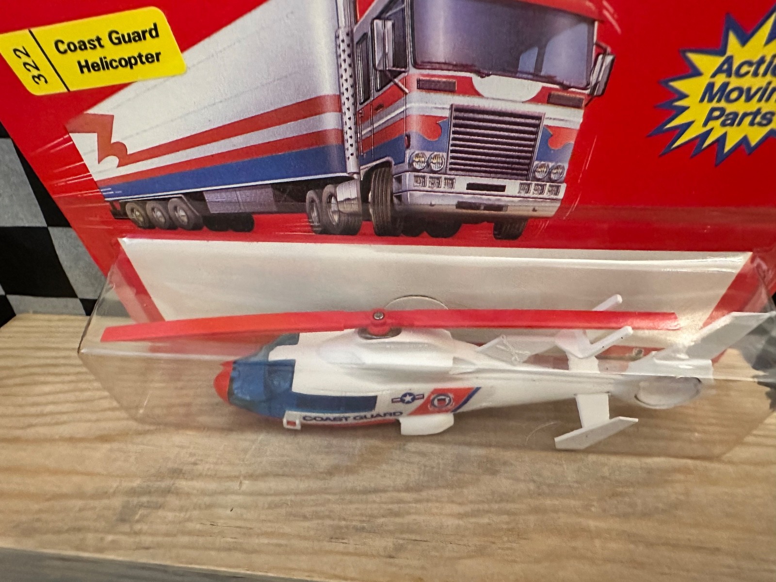 Majorette Coast Guard Helicopter 322 RARE Pre-Prod. White Rotor/Red Blade (1984)