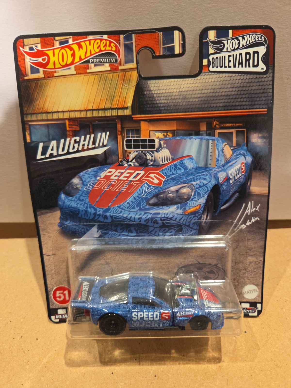 Hot Wheels Premium Boulevard Alex Laughlin ’12 Corvette Z06 Drag Racer