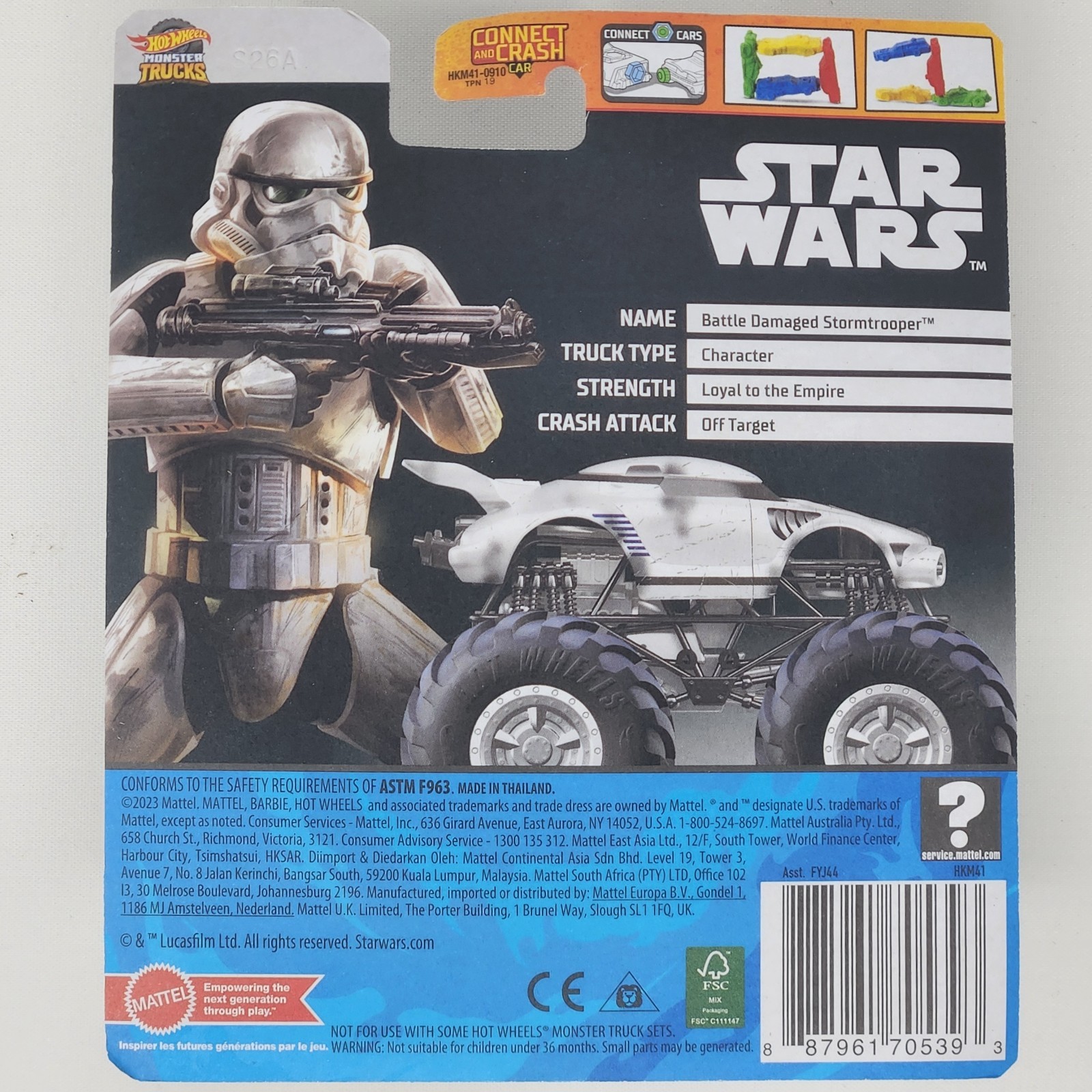 Hot Wheels Monster Trucks Star Wars Battle Damaged Stormtrooper 2023 1:64 NEW