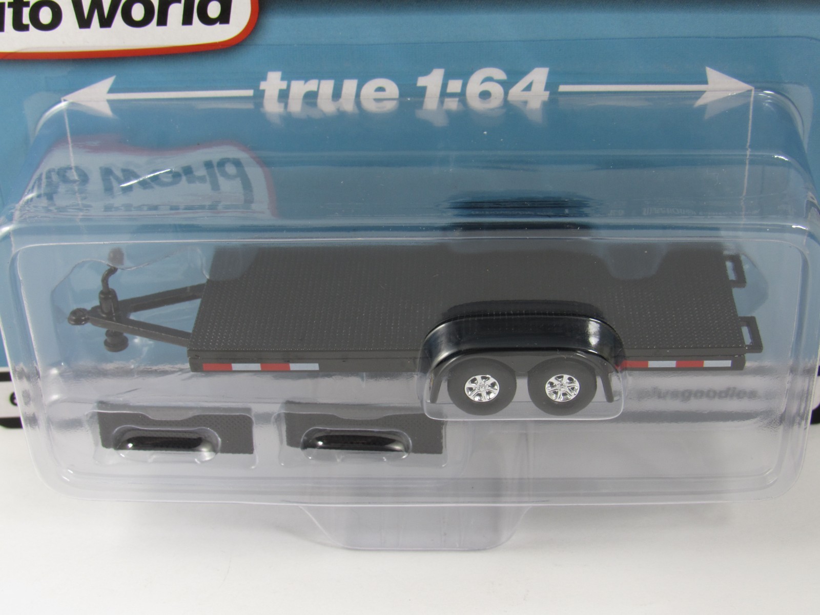 2025 Auto World 1:64 SURPLUSgoodies Black Flat Deck OPEN Car/Truck TRAILER
