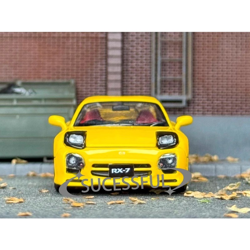 1/64 Scale JDM Mazda RX7 FD3S A-Spec Yellow Diecast Metal Car Model FH