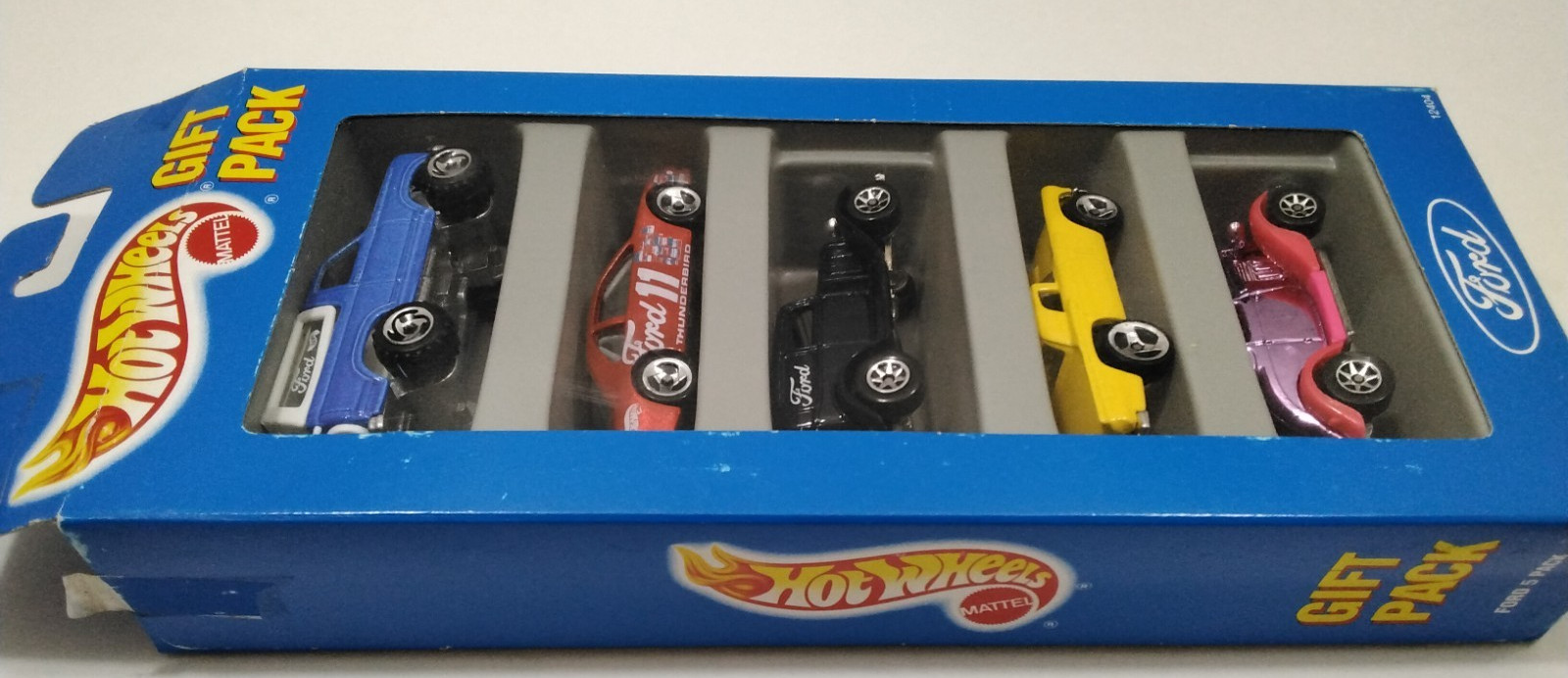 Hot Wheels Ford 5 Pack With Rare 3 Window 34 Ford Coupe Pink Chrome