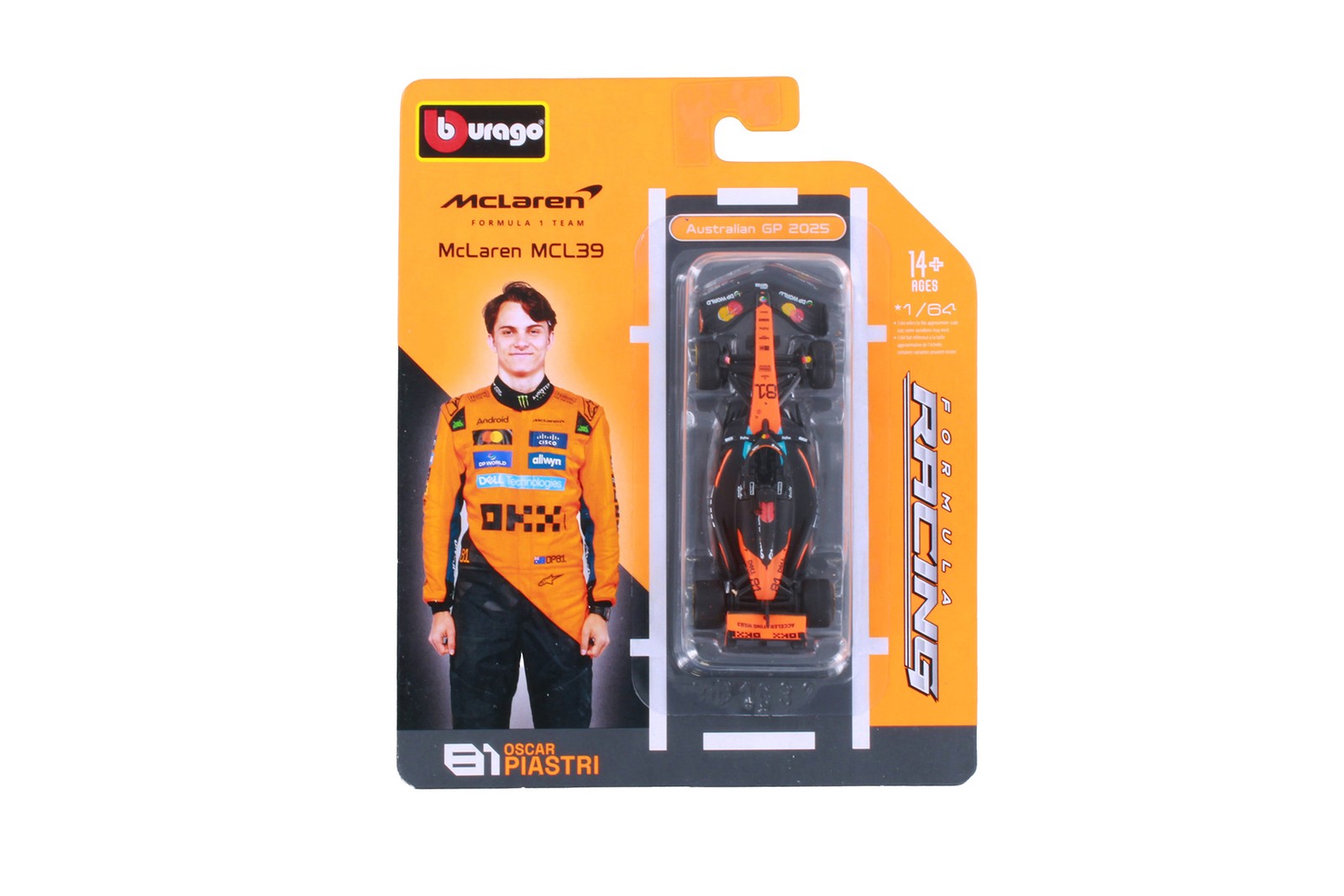 Box of 12 2025 Formula One F1 ASSTD Racing Cars – 18-60164 – 1/64 Scale Cars