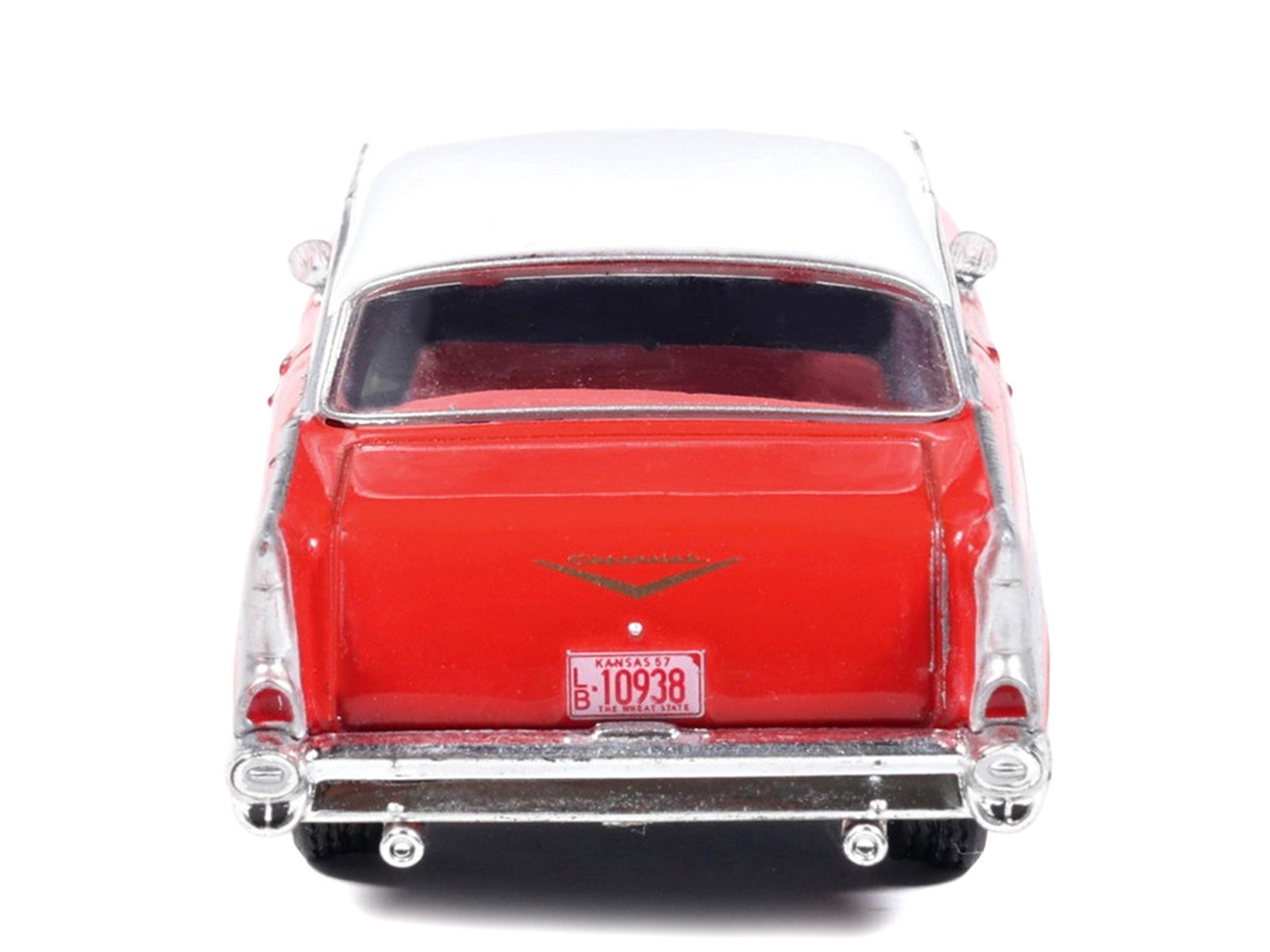 1957 CHEVROLET BEL AIR RED 1/64 DIECAST MODEL CAR BY IXO IA64008