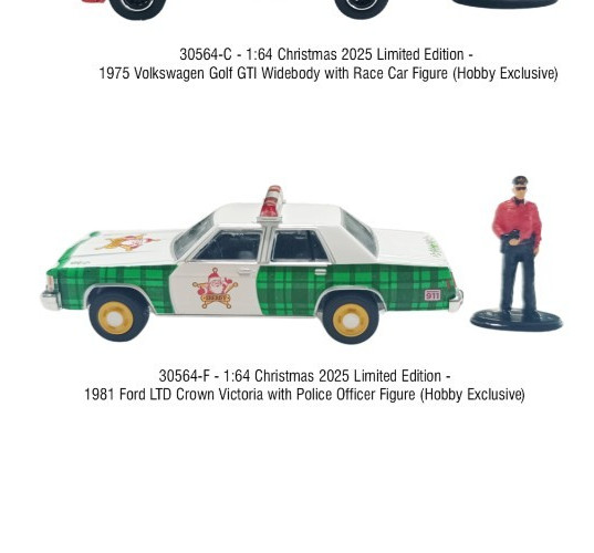 GREENLIGHT 1:64 CHRISTMAS 2025 HOBBY EXCLUSIVE 6PC SET – GL30564 – FREE SHIPPING