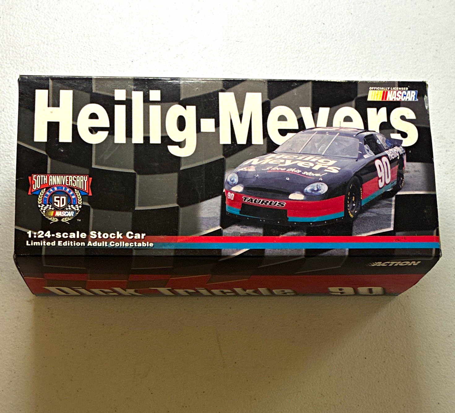 Action 1:24 Dick Trickle #90 Heilig-Meyers 1998 Ford Taurus NASCAR Diecast