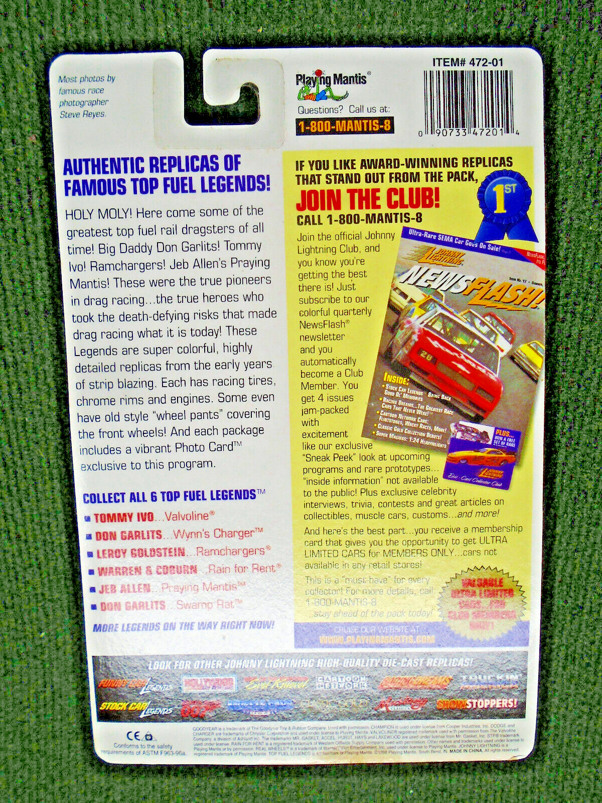 Johnny Lightning TOP FUEL LEGENDS TOMMY IVO VALVOLINE (50000)