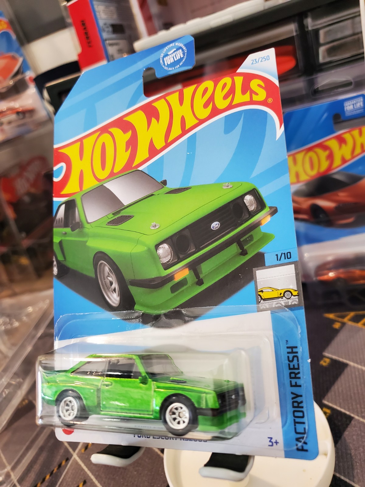🔥 New Hot Wheels Green Ford Escort RS2000 Super Treasure Hunt HTF Now ‼️🔥