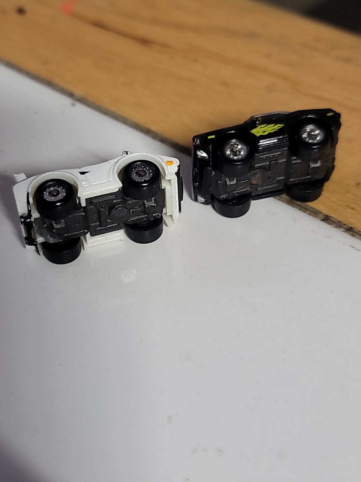 Micro Machine Plymouth Barracuda in Black(rare) And White Lamborghini