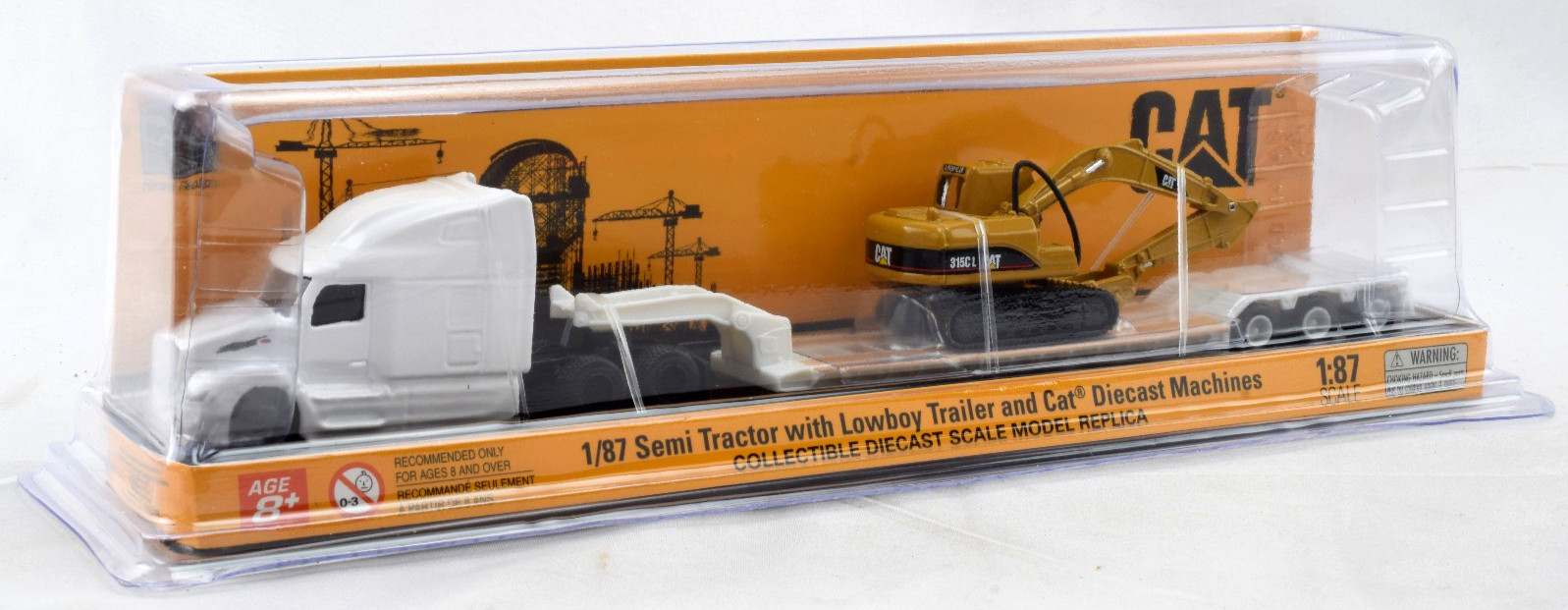 Diecast Masters Peterbilt 579 Tractor Trailer & CAT 315C Excavator 1:87 84423