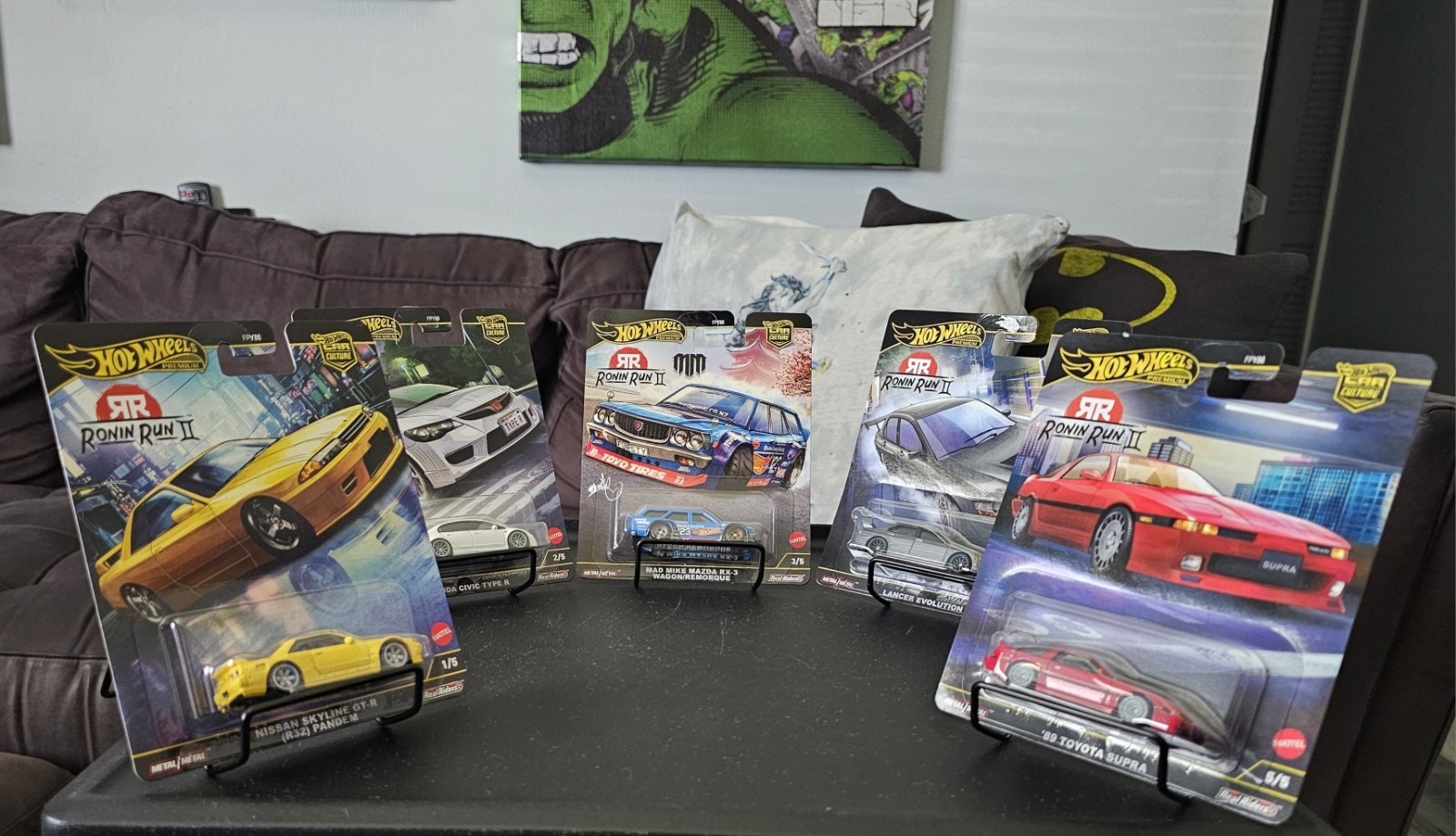 Hot Wheels 2025 Car Culture Ronin Run 2 Set Of 5 Premium 1/64 Scale Diecast JDM