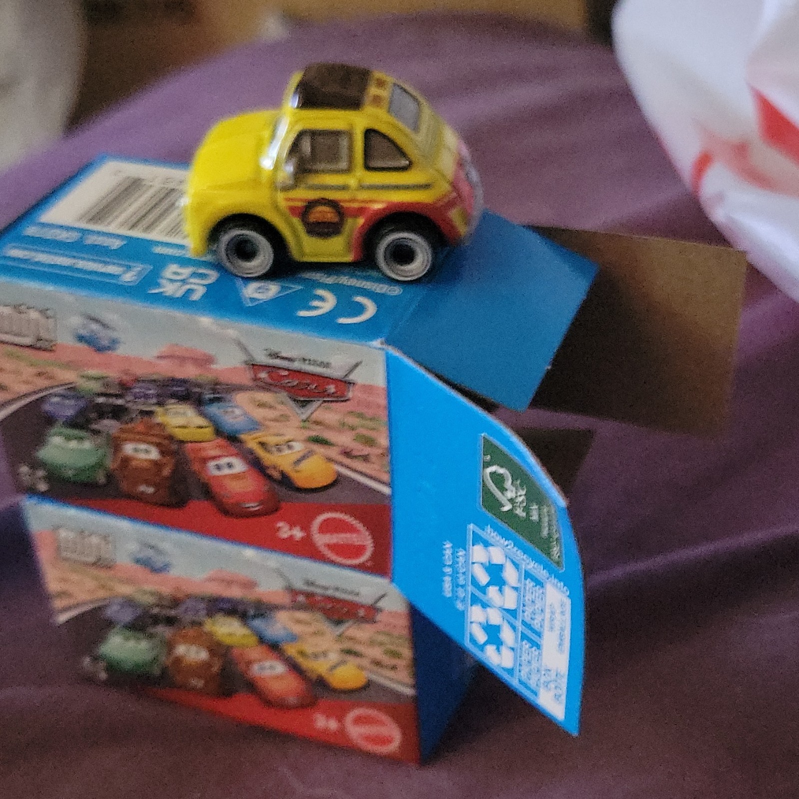 Mattel Disney Pixar Cars Mini Metal Diecast Car Yellow/Red Age 3-4 Years
