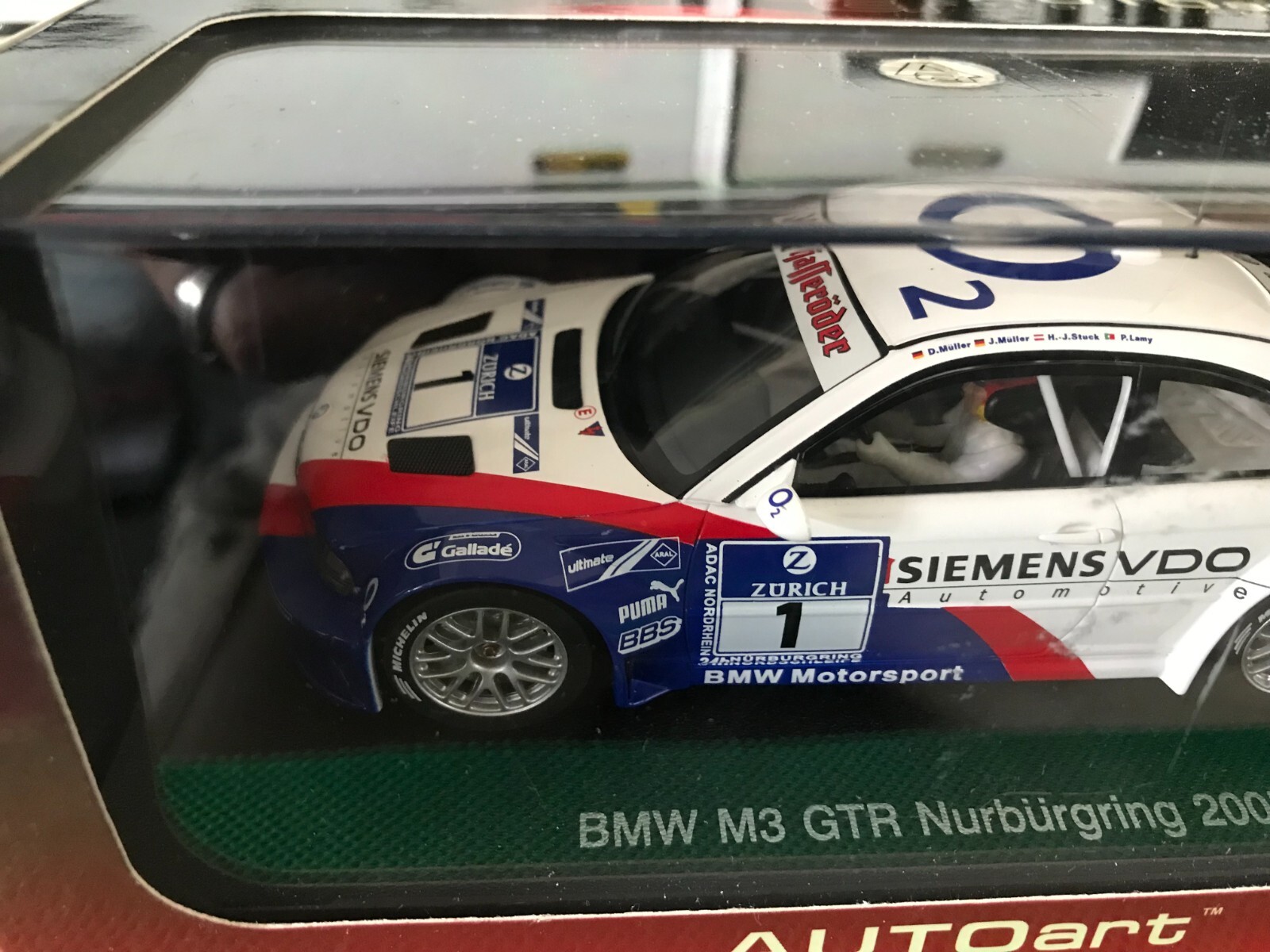 AUTOart slot car 1:32 E46 BMW M3 GTR Nürburgring AUTOart Slot Racing B487