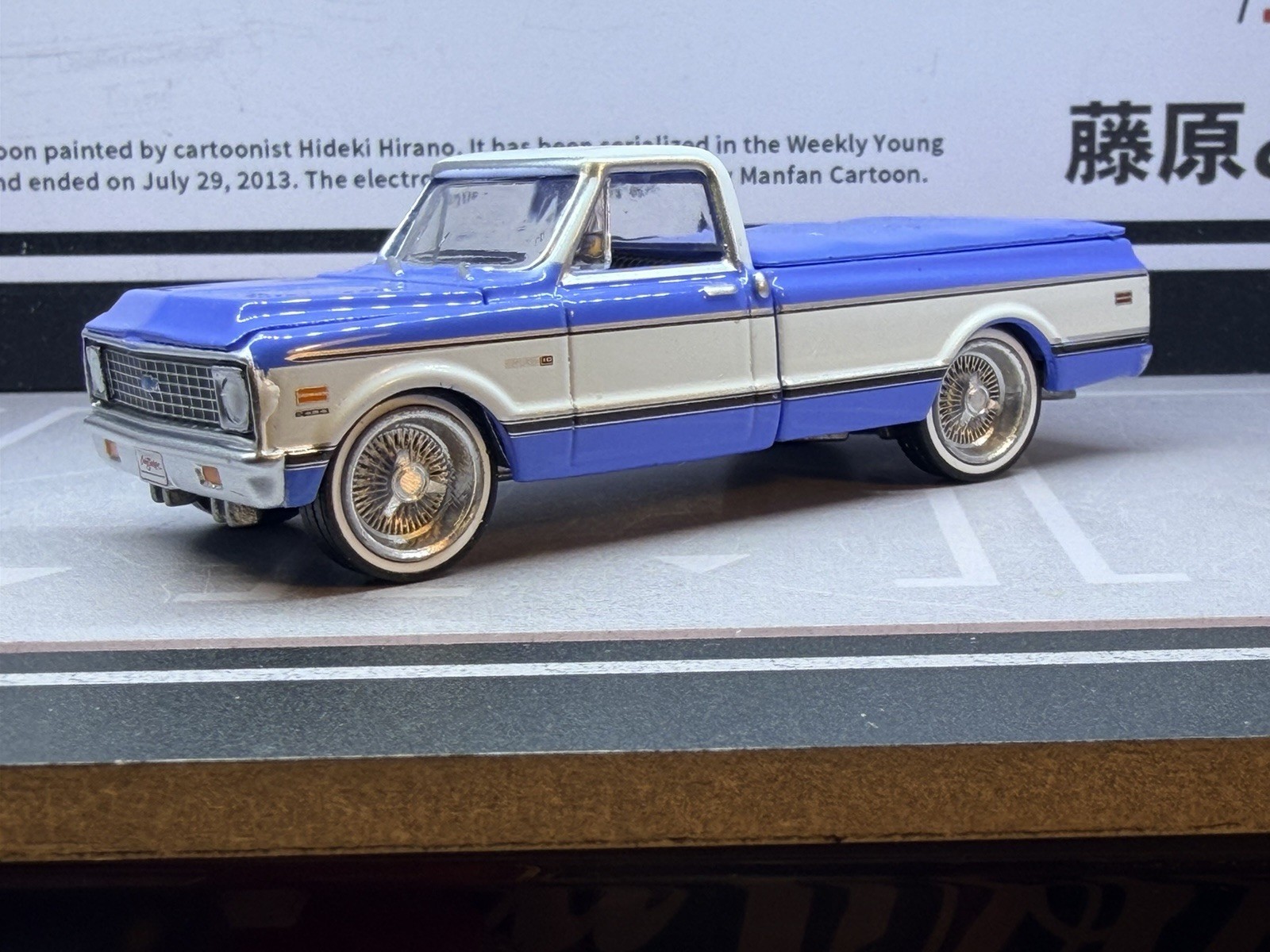1971 CHEVROLET C-10 SUPER CHEYENNE PICKUP 2024 GREENLIGHT loose on 3D wheels
