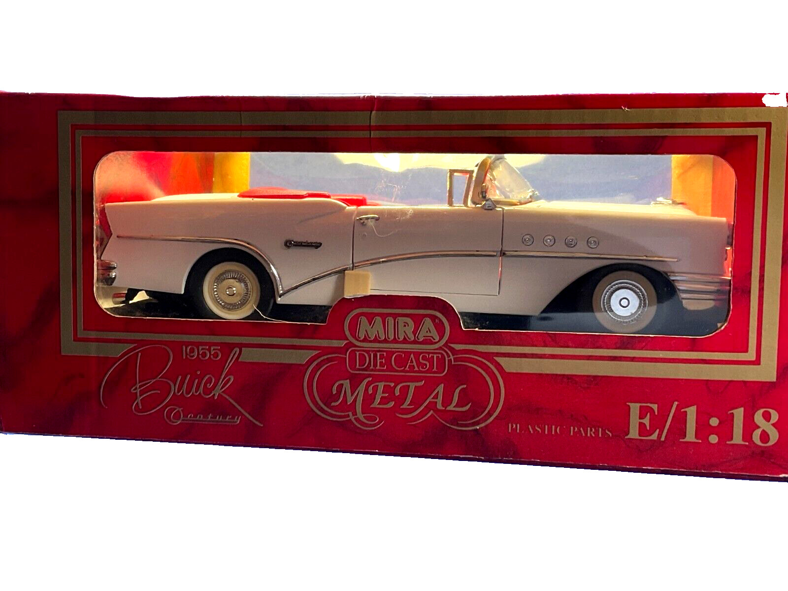 MIRA, Golden Line Collection, 1955 Buick Century Convertible Car, 1:18, NIB