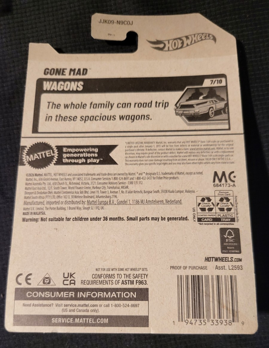 2026 Hot Wheels #165 Wagons 7/10 GONE MAD Copper New Near Mint