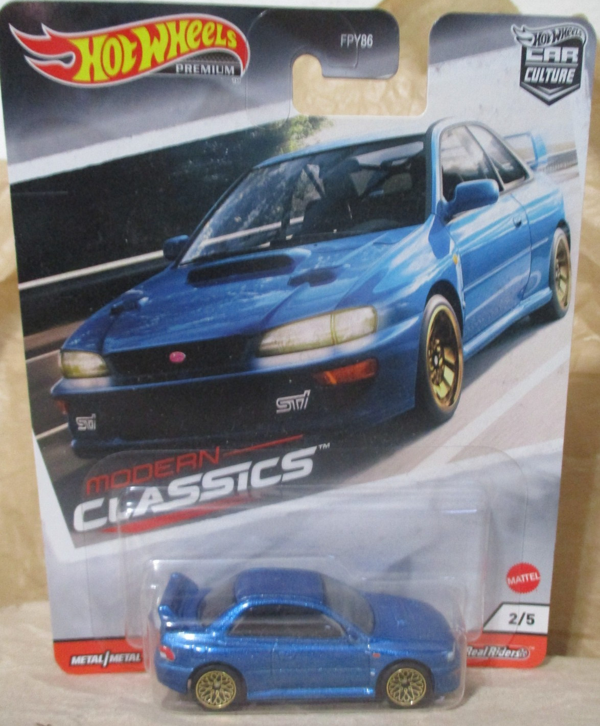 Hot Wheels Modern Classics 98′ Subaru Impreza 22B STi 1:64 Diecast Rubber Tires