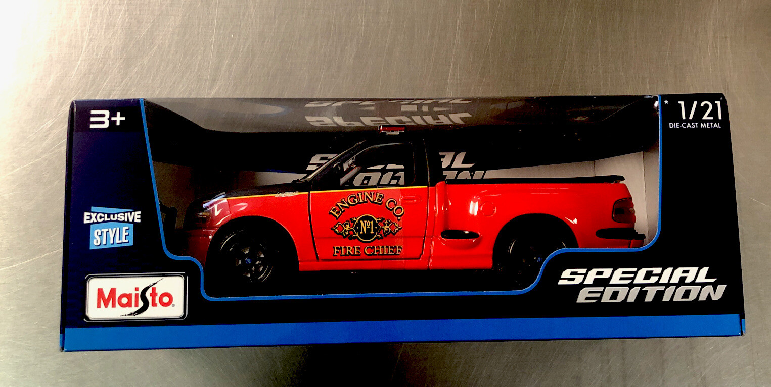 MAISTO FORD SVT F-150 LIGHTNING EXCLUSIVE STYLE SPECIAL EDITION RED 1/21 SCALE