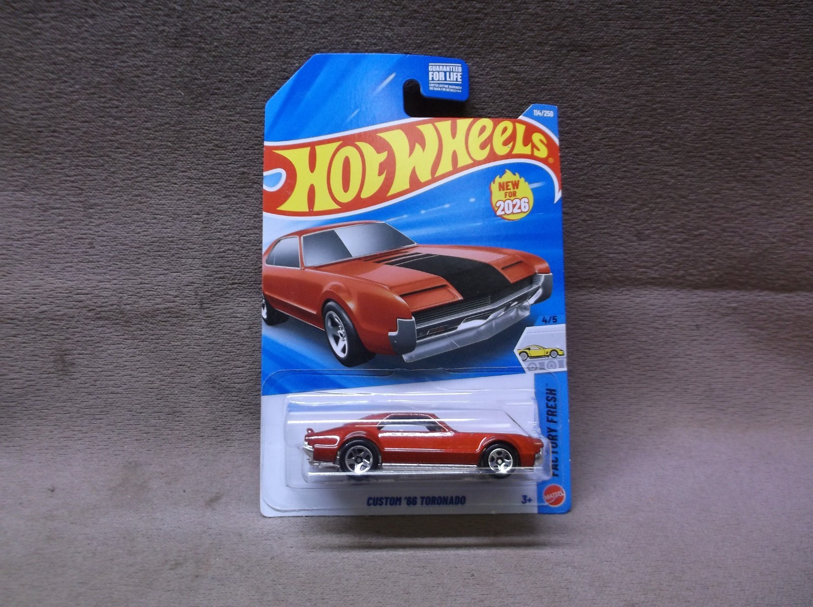 HOT WHEELS 2026 #114 RED CUSTOM 66 TORONADO 1966 OLDSMOBILE 425 V8 HOT ROD RACER