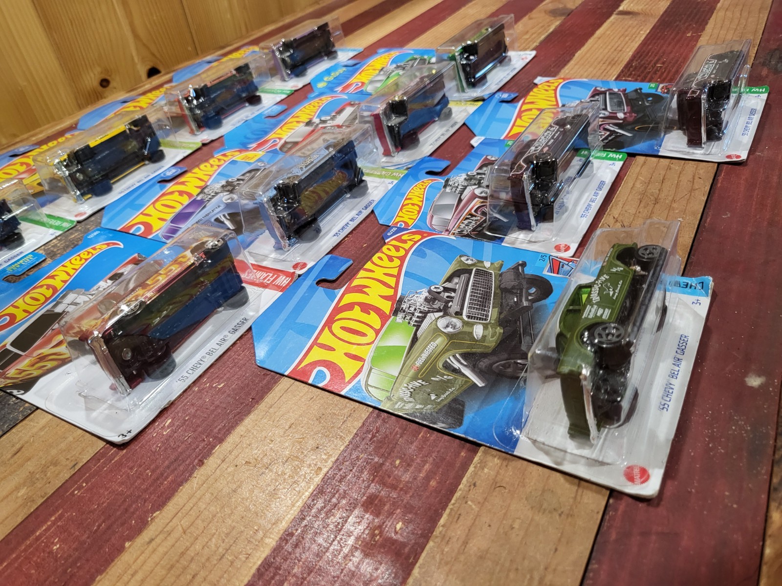 Hot Wheels ’55 Chevy Bel Air Gasser Lot Of 11. Zamac, Collector, Tri Five…