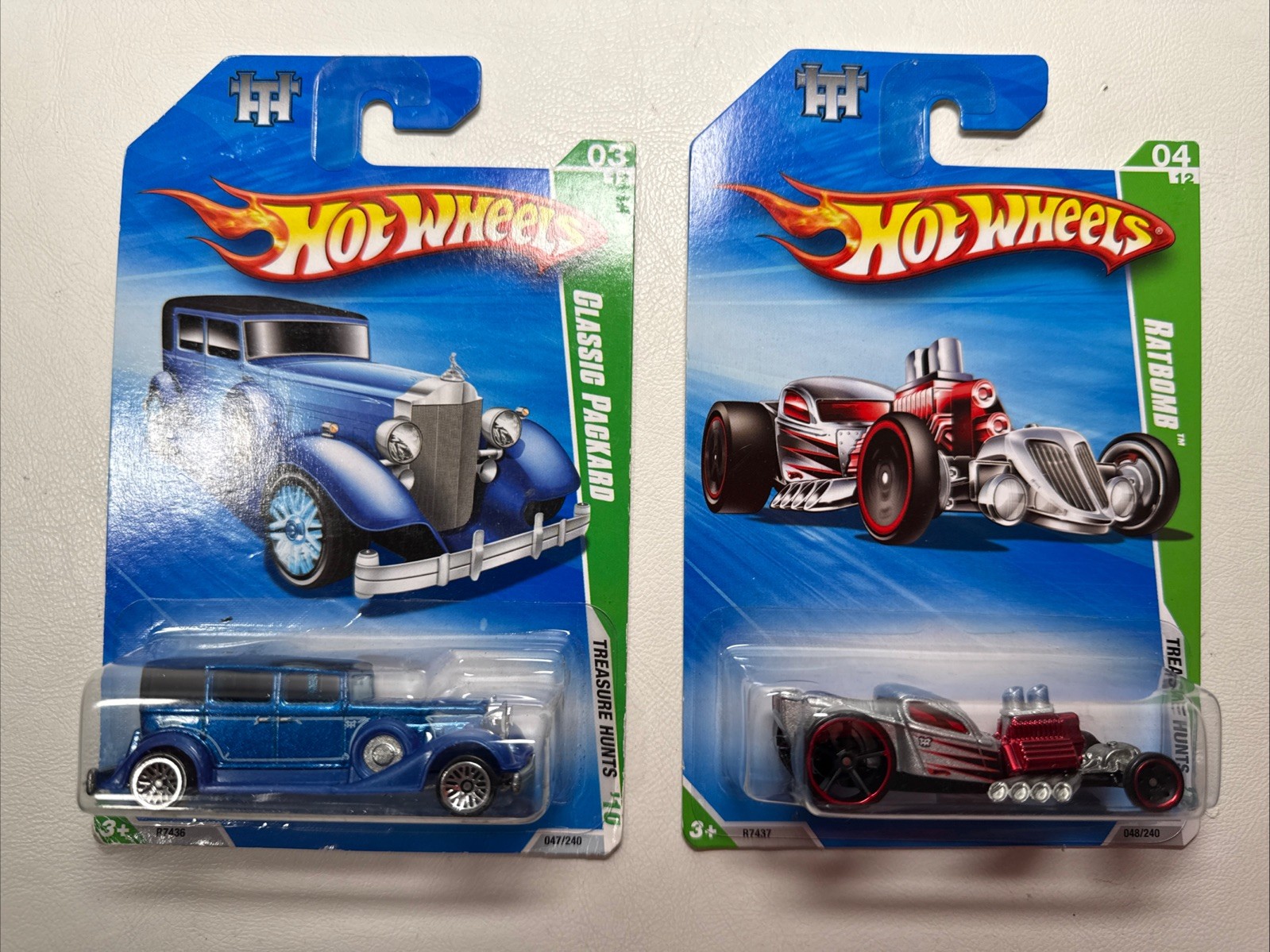 Hot Wheels Diecast 1/64 Ratbomb & Classic Packard Treasure Hunt Series 2010 2pcs