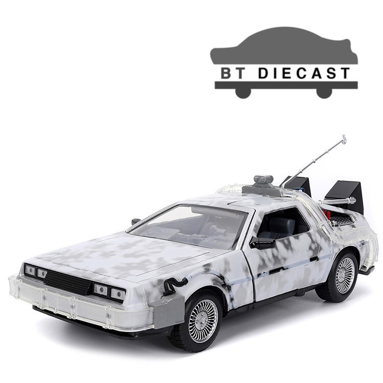 JADA BACK TO THE FUTURE DMC DELOREAN TIME MACHINE 1/24 FROSTED VERSION 36145
