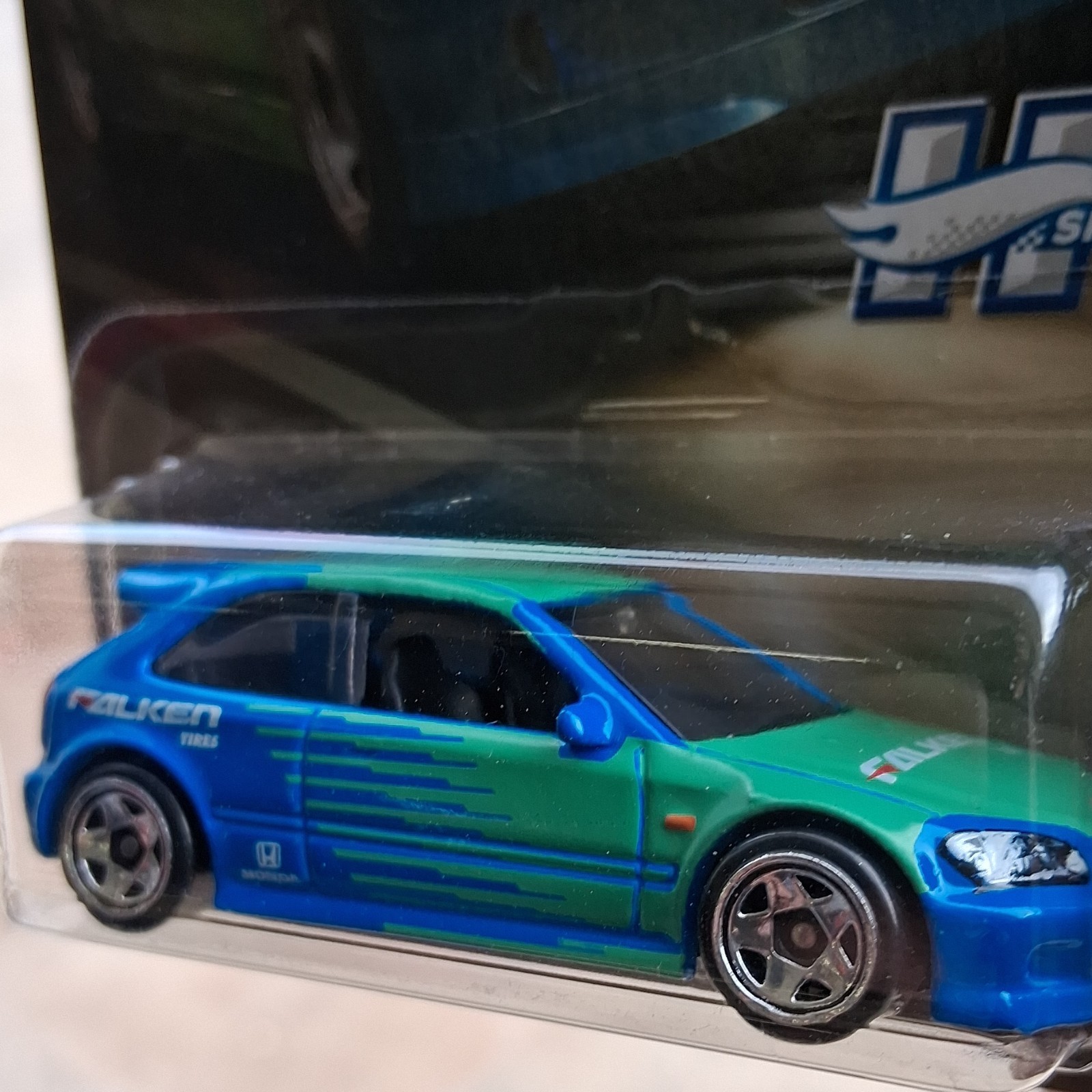 Hot Wheels Honda Civic Type R EK9 1999 1:64 Green Blue Diecast Car Boys Girls