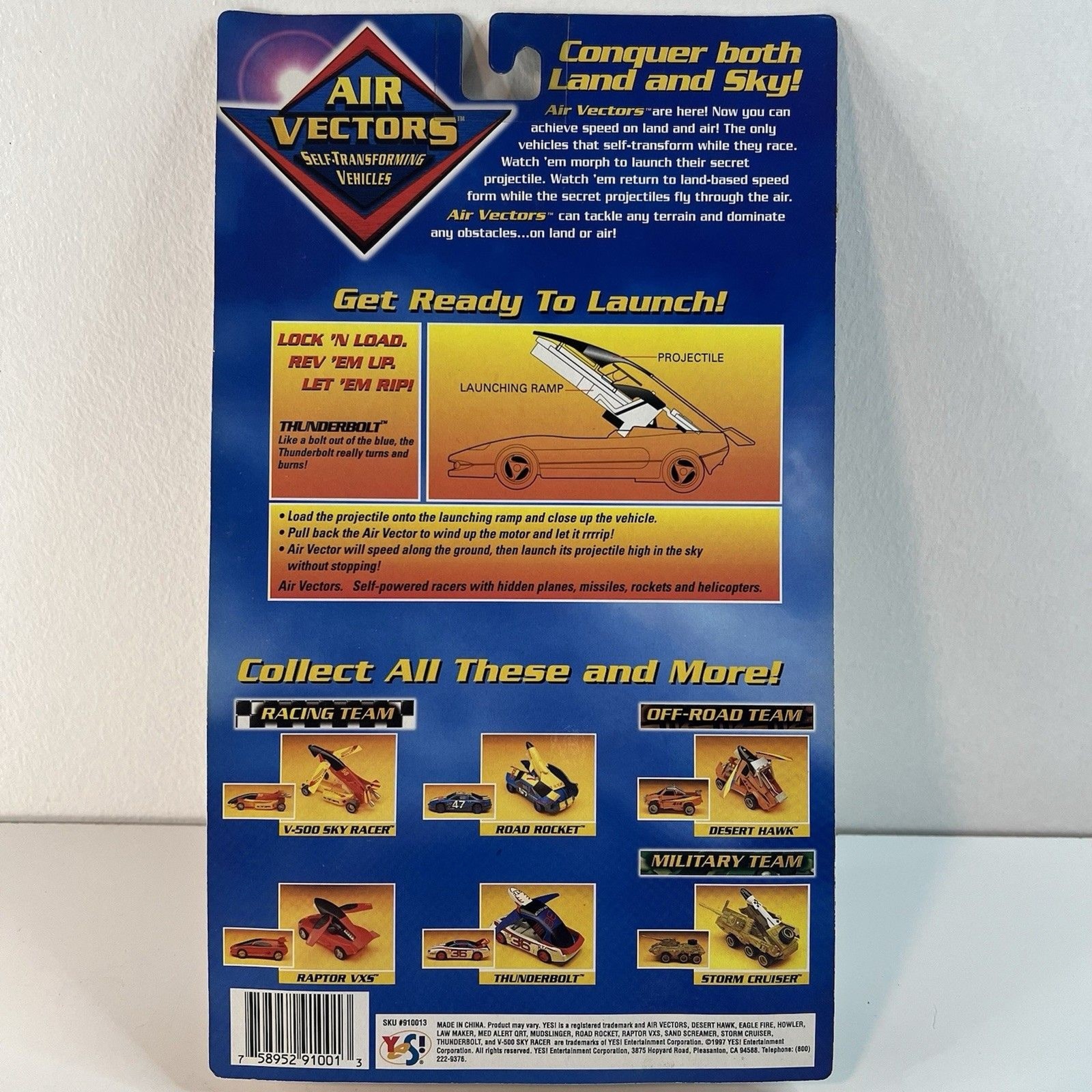 Yes! Toys Air Vectors Self-Transforming Vehicles Thunderbolt NIB