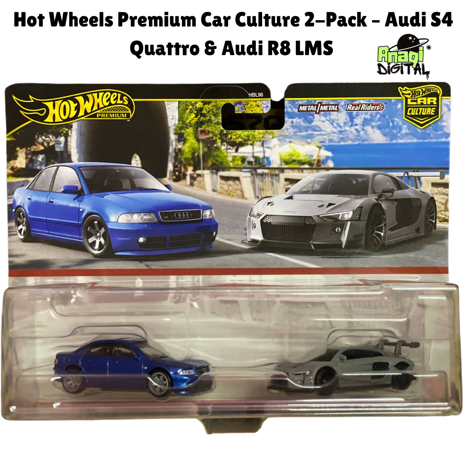Hot Wheels Premium Car Culture Twin 2 Pack Audi S4 Quattro & Audi R8 LMS