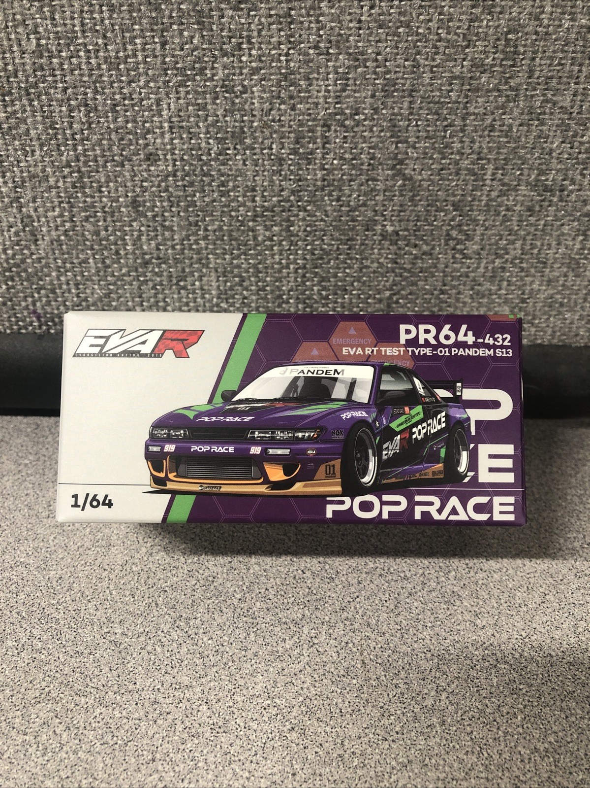 Pop Race 1:64 Factory Sealed EVA RT Test Type-01 Pandem S13 Nissan Silvia #432