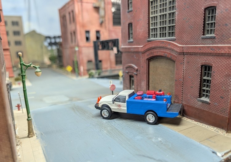 Custom Built 1/87 HO Scale Ford F250 Utility/Work Truck, 3D Printed Resin Model