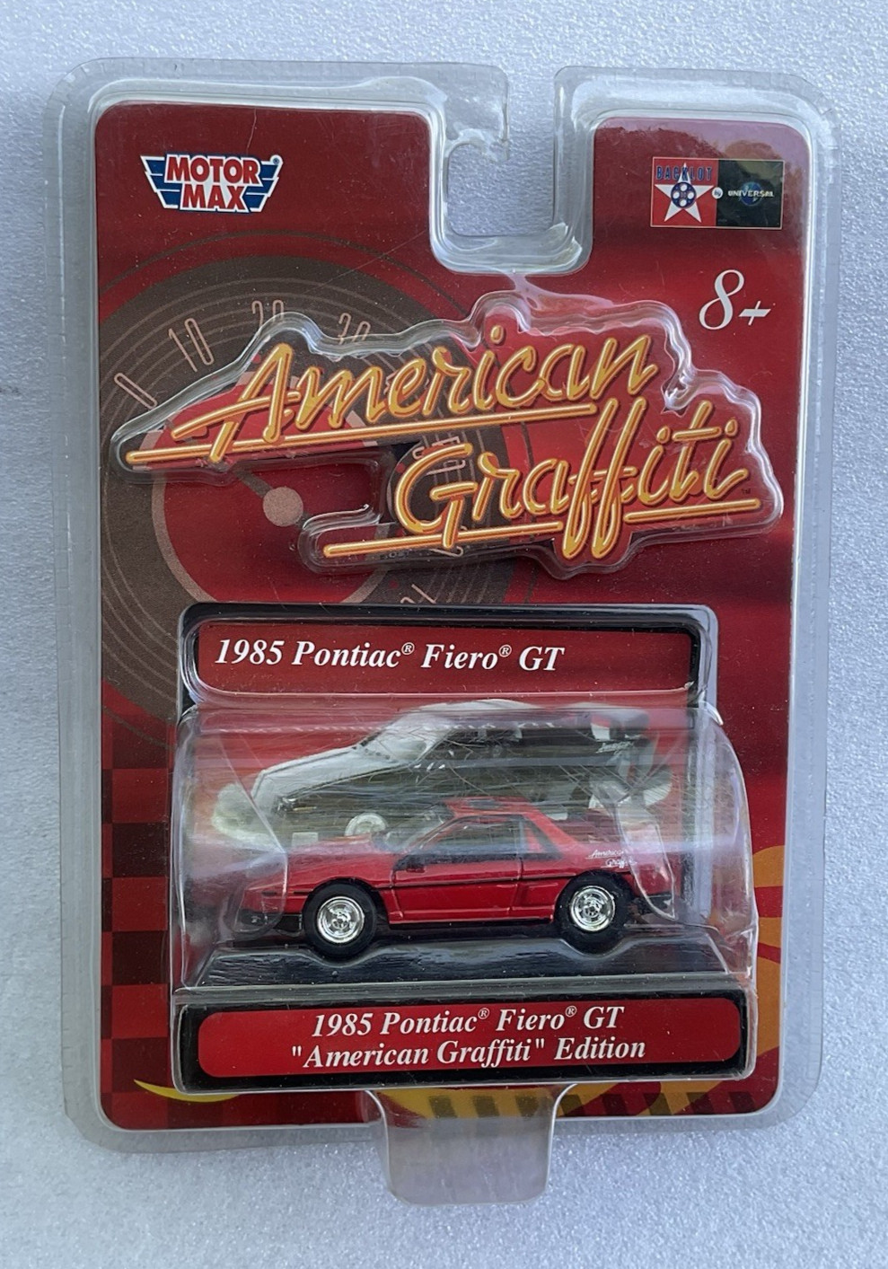Motor Max American Graffiti 1985 PONTIAC FIERO GT Red MOC