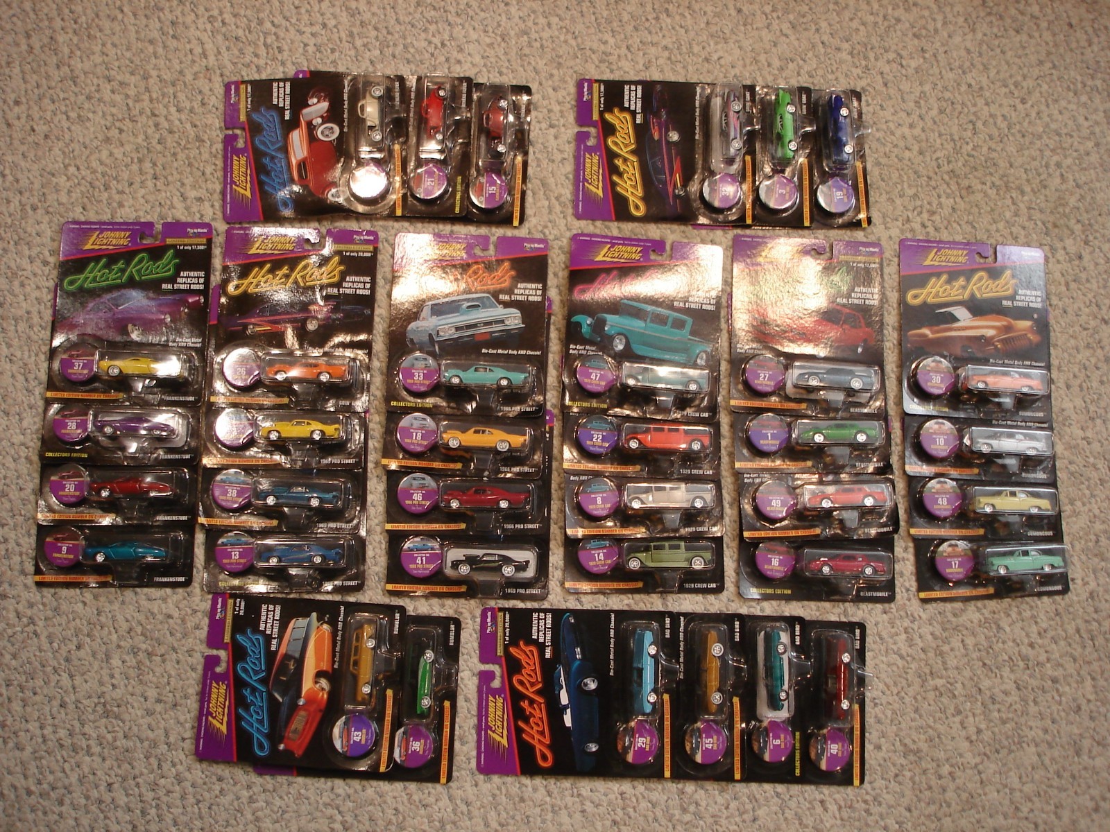 Lot of 36 Johnny Lightning 1997 1/64 Diecast new on card Frankenstude Bad Bird