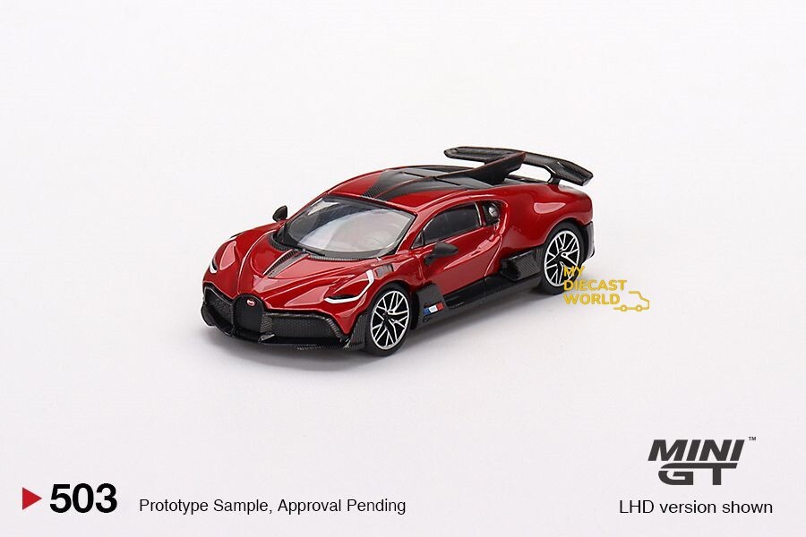 1:64 Mini GT #503 Bugatti Divo Red Metallic Diecast Model MGT00503