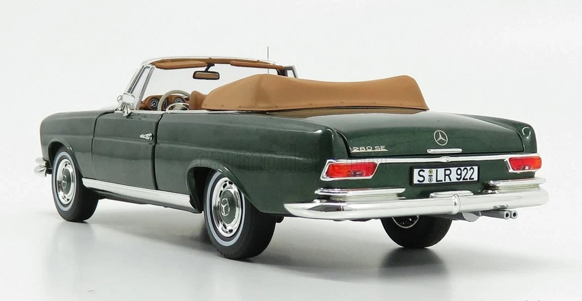 NOREV 1969 MERCEDES BENZ 280SE CABRIO Green W/Removable Top 1:18*Last One!!