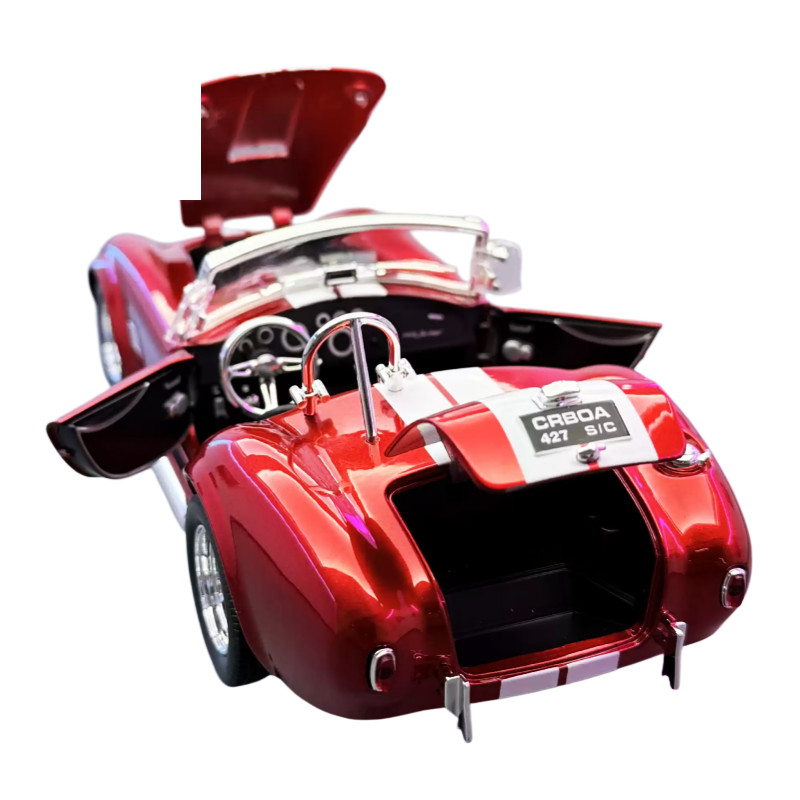 1:24 Ford Shelby Cobra 427 S/C Diecast-Light Sound Vintage Charm for Collectors