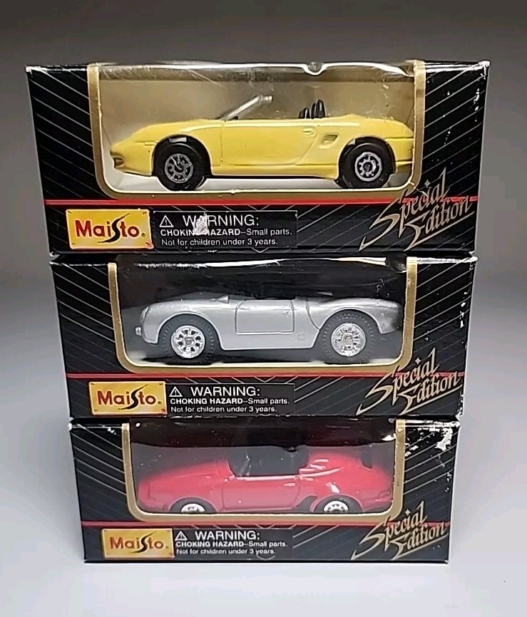 Maisto Special Edition Porsche Car Lot Of 3 Die Cast And Plastic