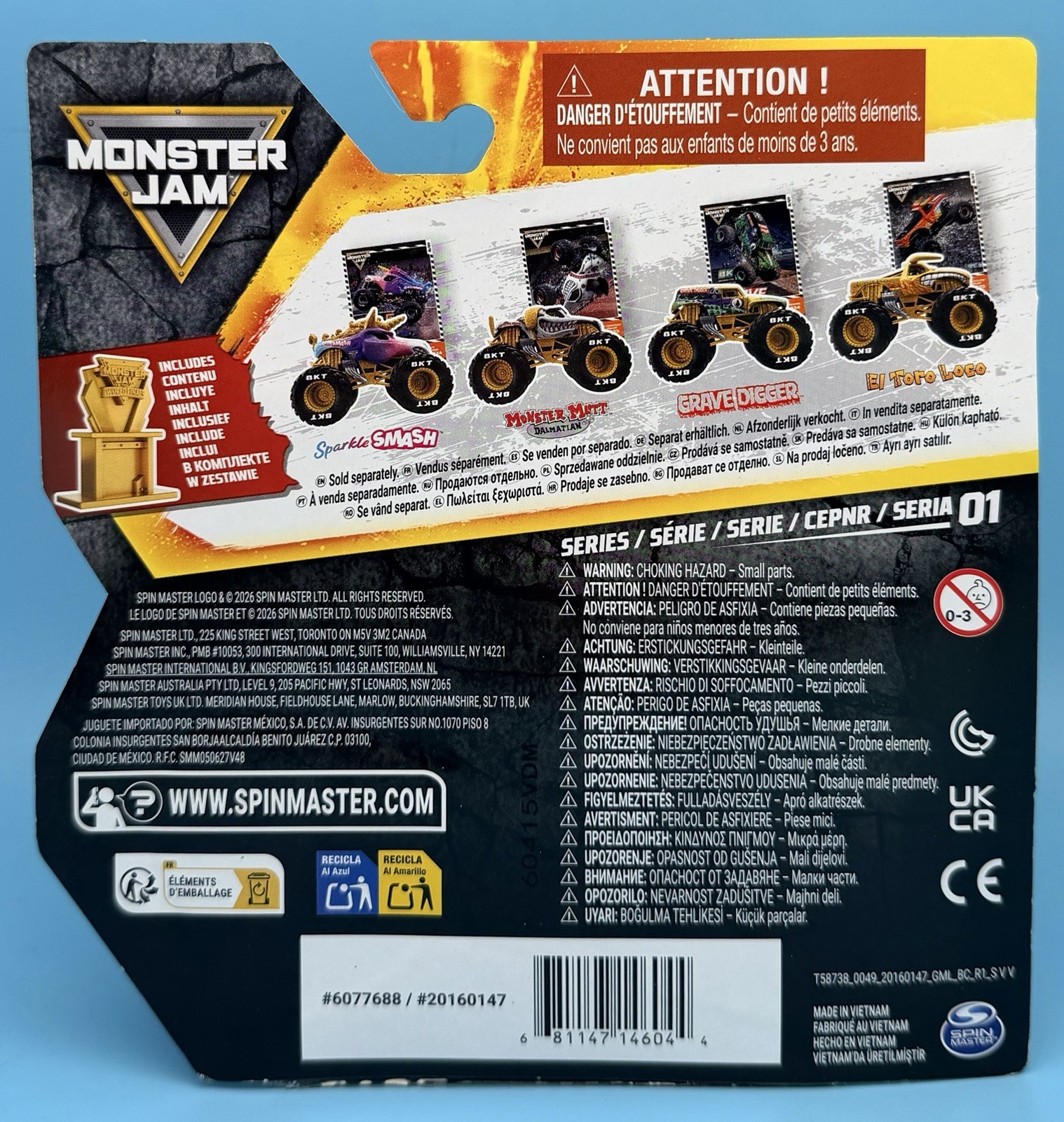 2026 Monster Jam MONSTER MUTT DALMATIAN Monster Trucks Series 01 Trophy