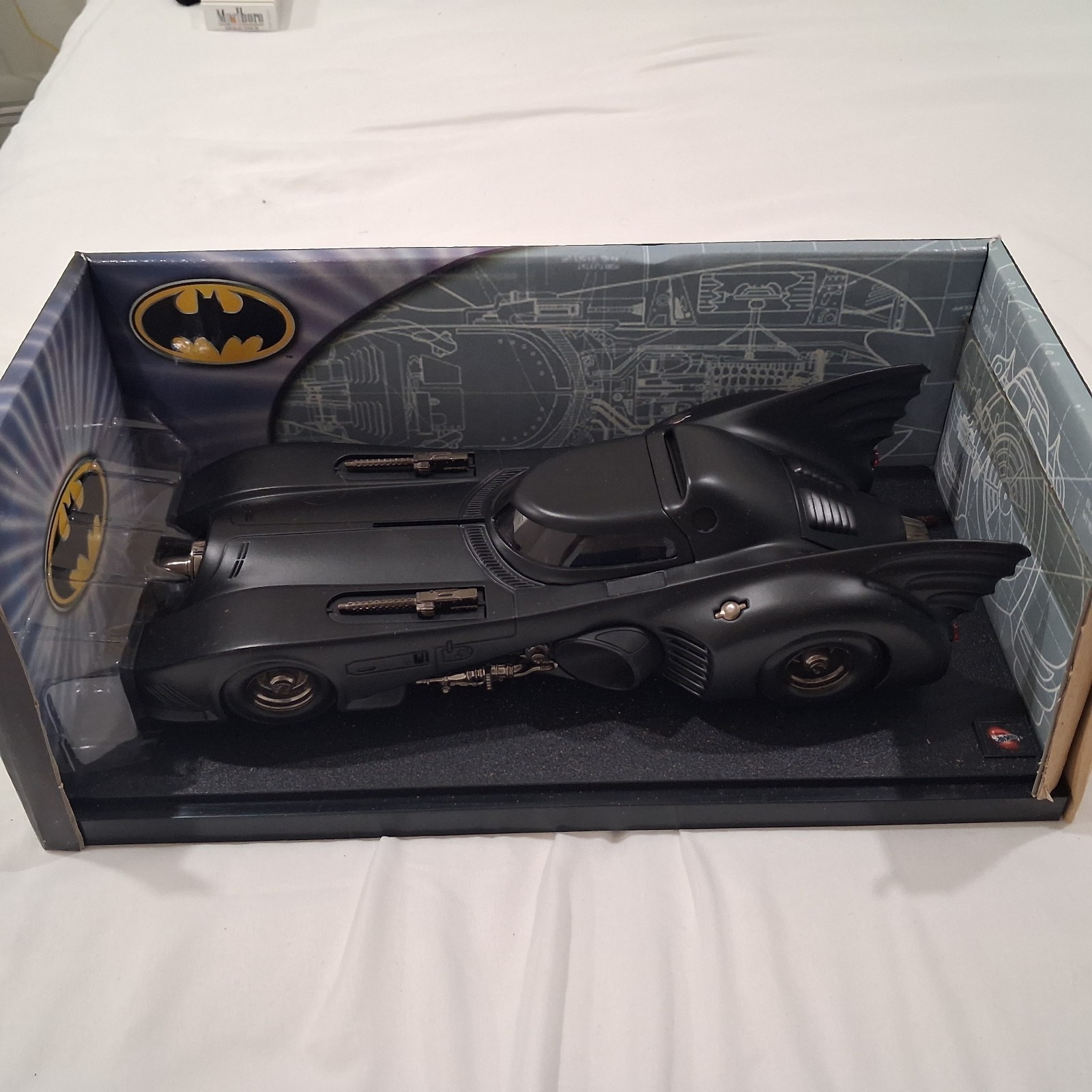 Hot Wheels Batman Batmobile 1:18 Black Diecast Car Unopened Box w/ Case