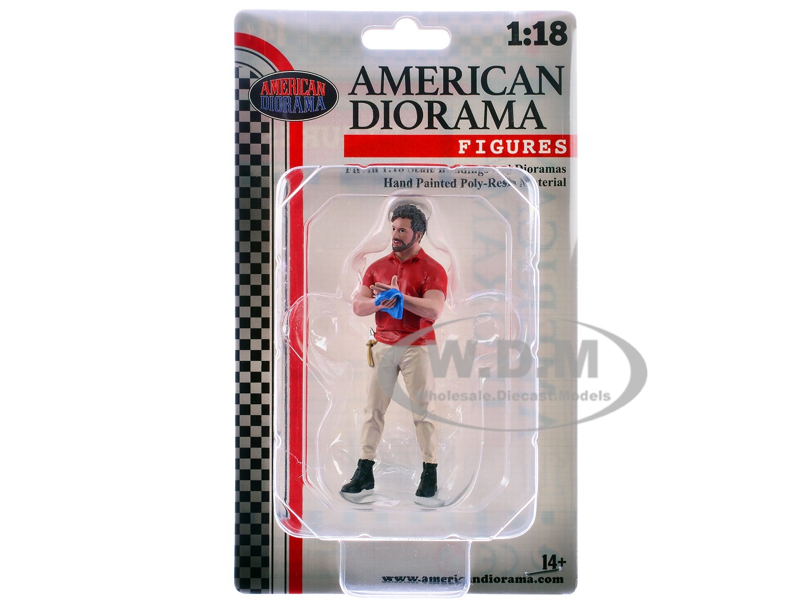 “MUSCLE MECHANICS” FIGURE #2 FOR 1/18 SCALE MODELS BY AMERICAN DIORAMA AD-19202