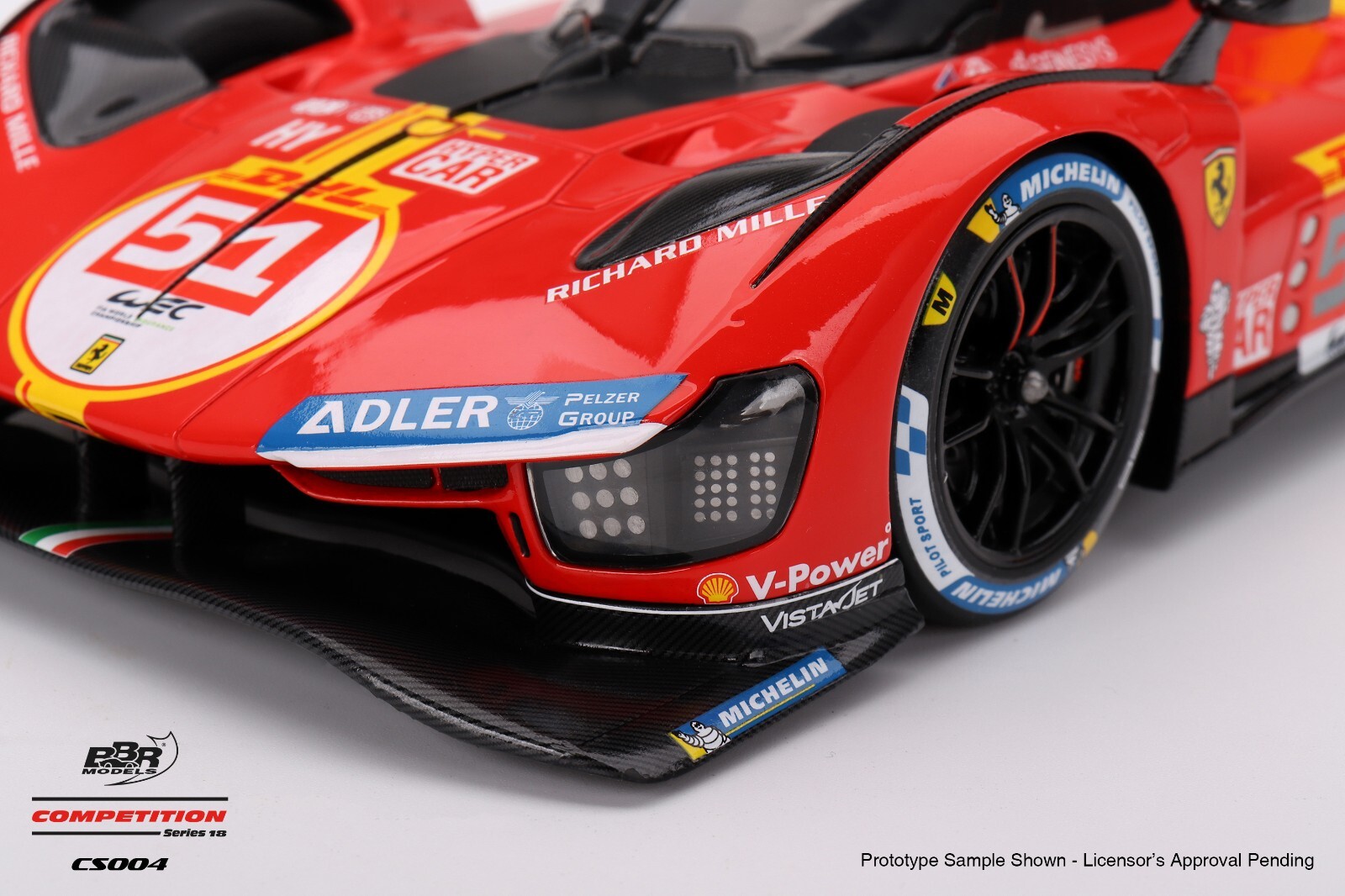 BBR Models 1:18 Ferrari 499P Team AF Corse 2023 #51 WEC 6 Hr of Spa 3rd Place