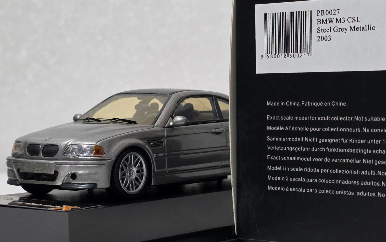 BMW M3 (e46) CSL 2003 Steel Grey Met 1:43 Premium-X IXO PRD0027 EXTREMELY RARE!!