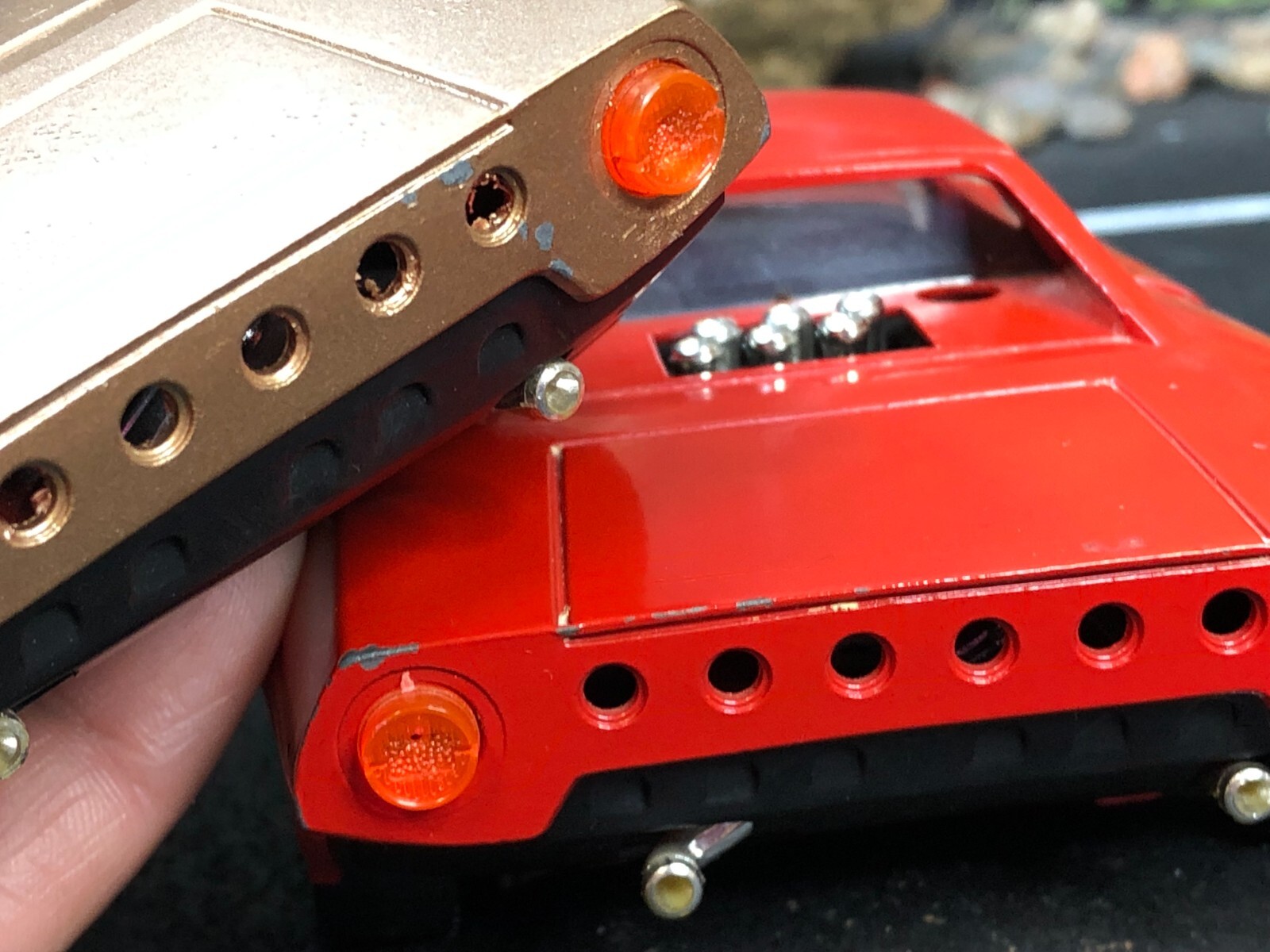 2 – Imperfect MARTOYS ITALY 1:24 Diecast RED/COPPER LANCIA STRATOS #0108 No Box