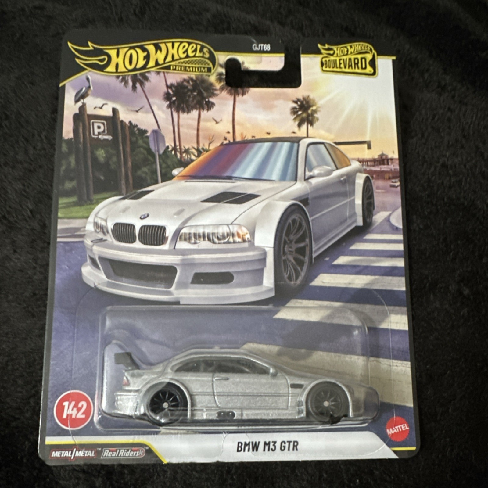 Hot Wheels Boulevard BMW M3 GTR Silver Black Real Riders 1:64 Diecast Car